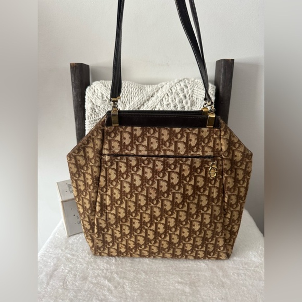 Vintage Christian Dior Brown Trotter Bag